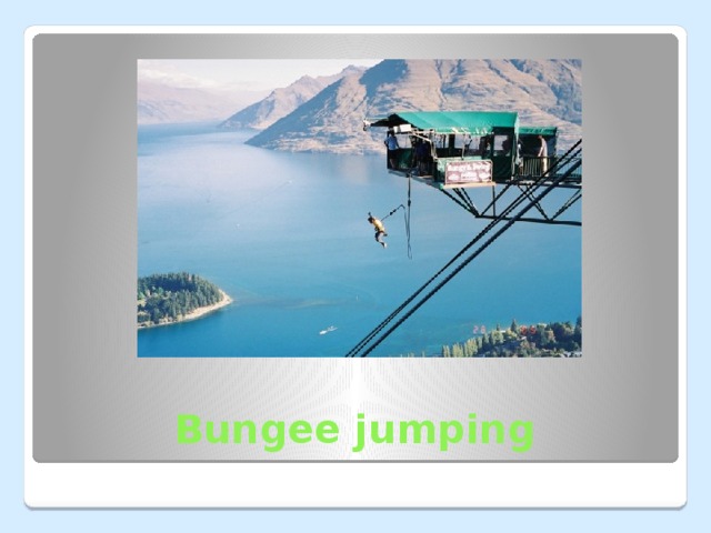 Bungee jumping 