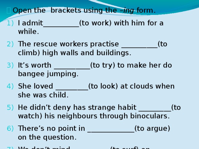 Open the brackets using