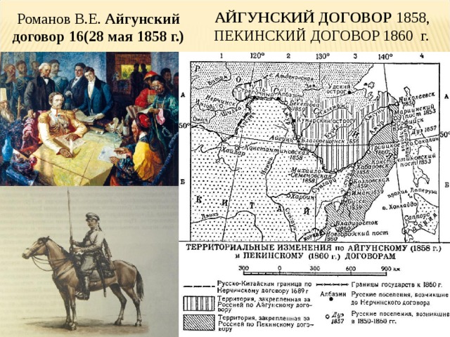 АЙГУНСКИЙ  ДОГОВОР 1858, ПЕКИНСКИЙ ДОГОВОР 1860 г.  Романов В.Е. Айгунский  договор 16(28 мая 1858 г.) 