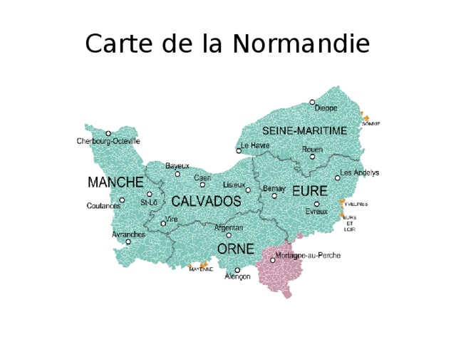 Carte de la Normandie 