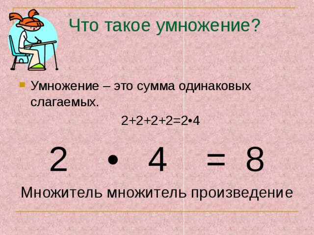 Что такое умножение в математике. Множитель множитель произведение. Множитель
