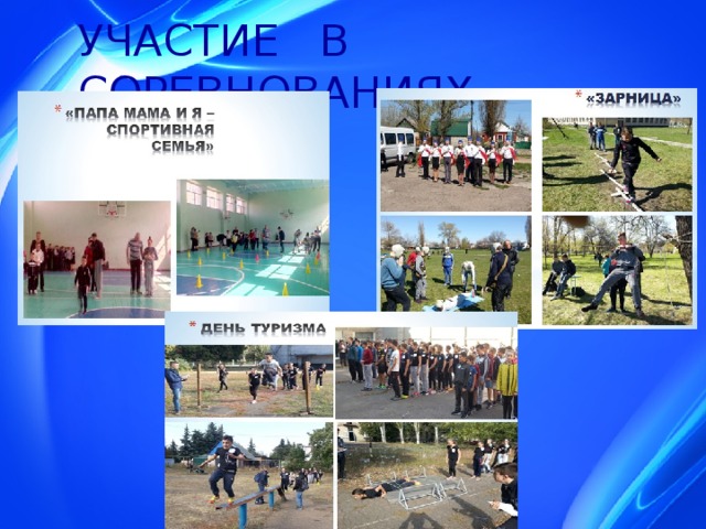 УЧАСТИЕ В СОРЕВНОВАНИЯХ 