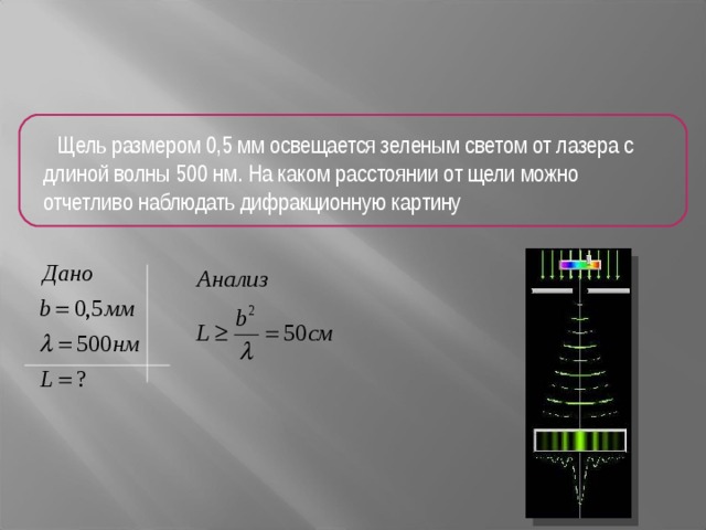 Длина волны равна 589 нм третье дифракционное изображение щели при освещении светом оказалось