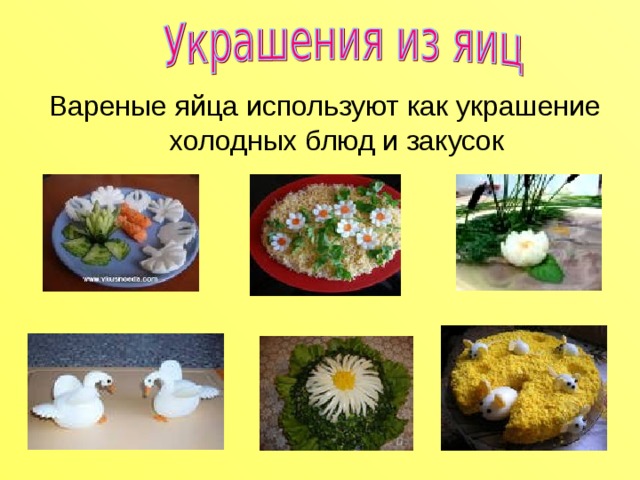 Ассортимент блюд из яиц