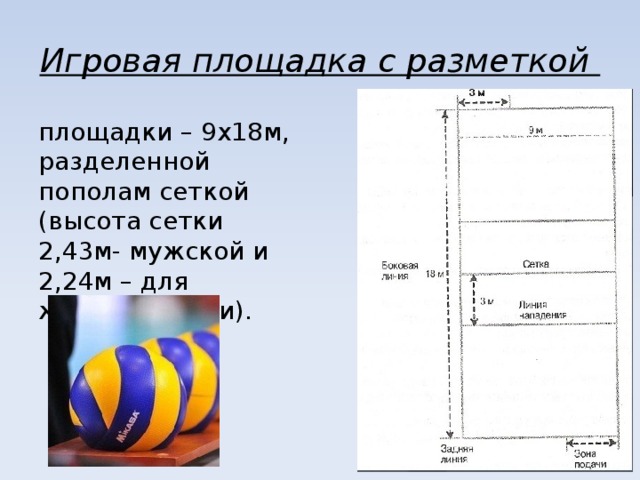 Волейбольная площадка добавьте на картинку подписи