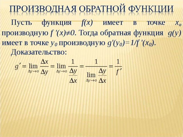 X 12 производная функции