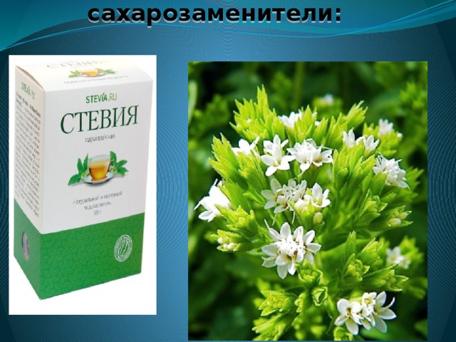 Натуральные сахарозаменители:   