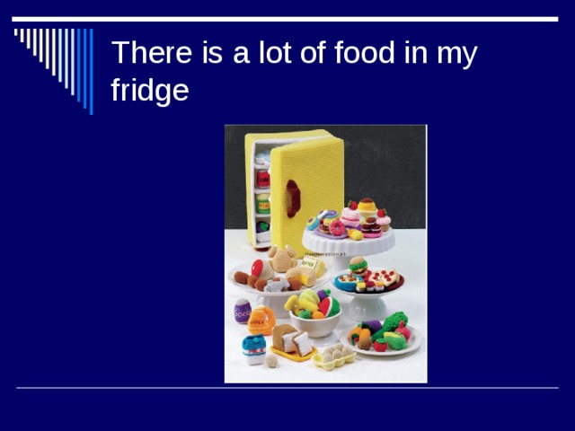 There is a lot of food in my fridge 