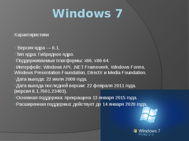 Интерфейс windows презентация