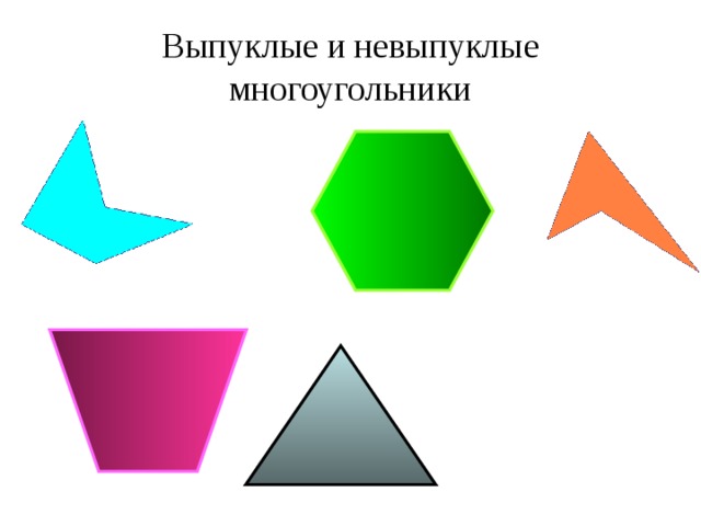 Укажи номера рисунков на которых изображены выпуклые многоугольники