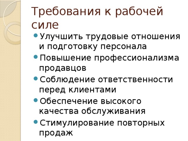 Современные требования