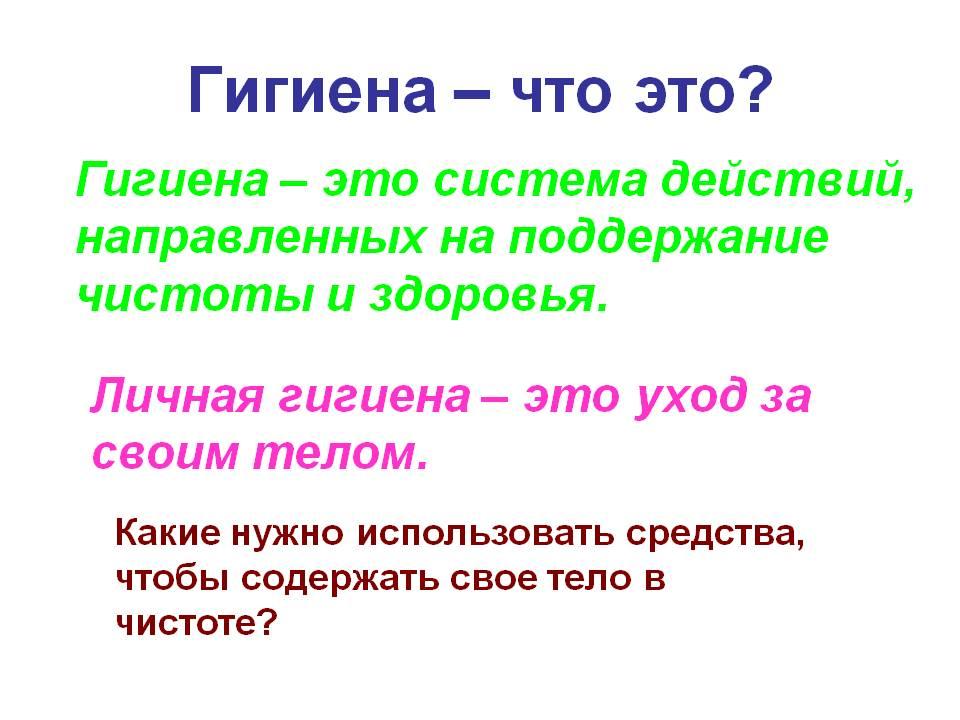 Урок окружающего мира "Зачем нужна гигиена"