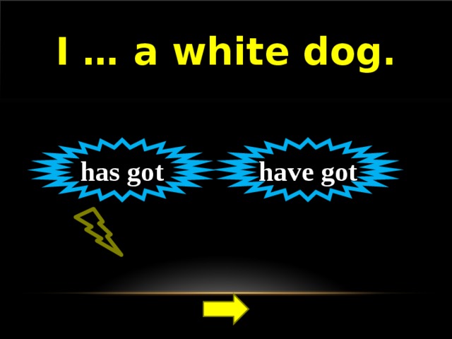 I … a white dog. have got has got 