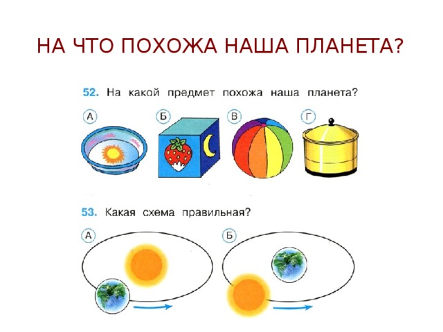 Наша планета окружающий мир 1 класс