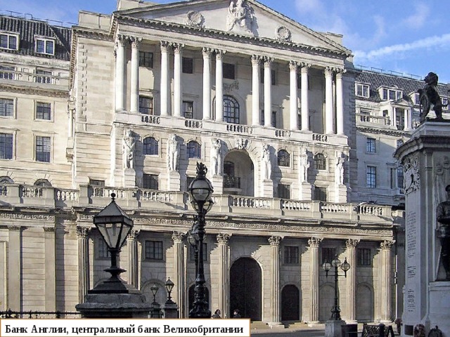 Банк Англии, центральный банк Великобритании 