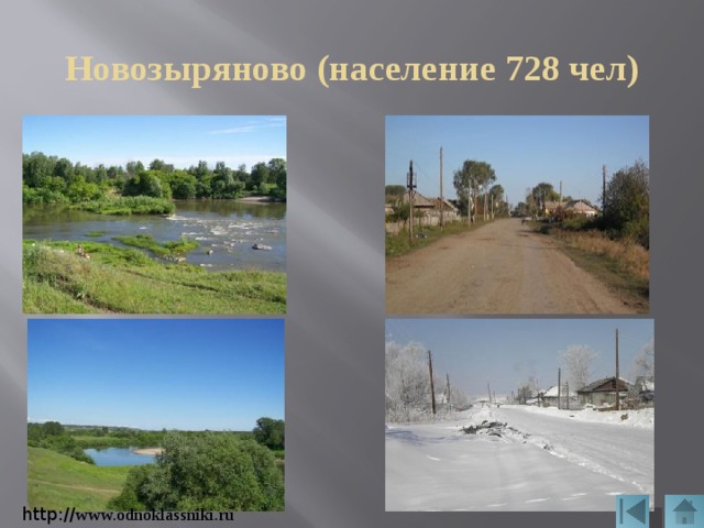 Новозыряново (население 728 чел) http:// www.odnoklassniki.ru 