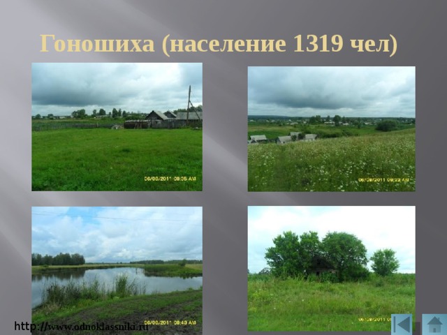 Гоношиха (население 1319 чел)  http:// www.odnoklassniki.ru 
