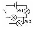 Какая схема из представленных на рисунке показывает смешанное соединение электроламп