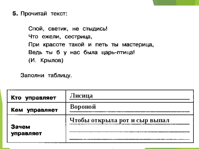 Как то раз испекла мама пирожок кто управляет кем управляет зачем управляет