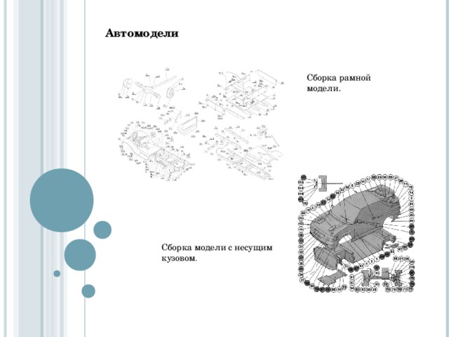 Автомодели Сборка рамной модели. Сборка модели с несущим кузовом . 