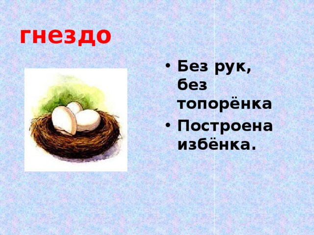 Без рук без топоренка построена избенка. Загадка без рук без топоренка. Без рук без топорёнка построена Избёнка гнездо. Загадка без рук без топоренка построена Избенка.