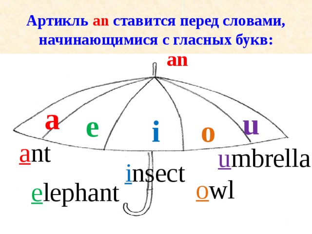 Артикль a an презентация