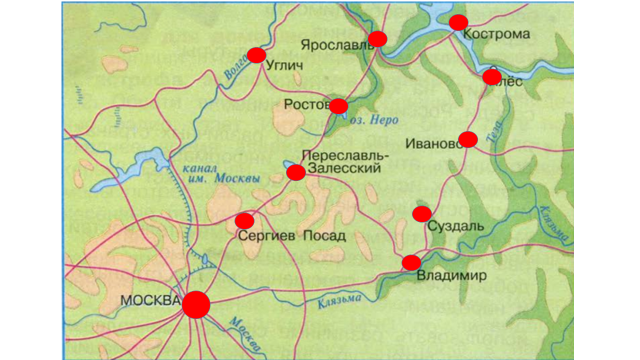 Карта россии с городами углич