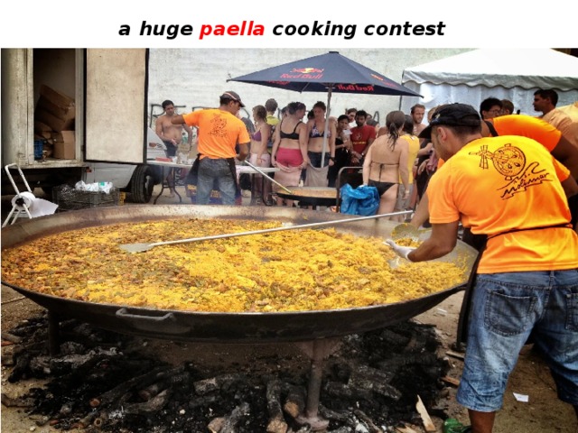 a huge paella cooking contest 