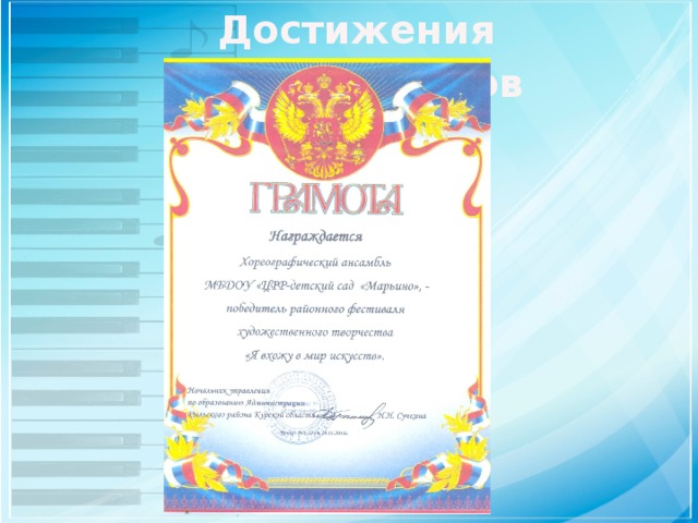 Достижения воспитанников 