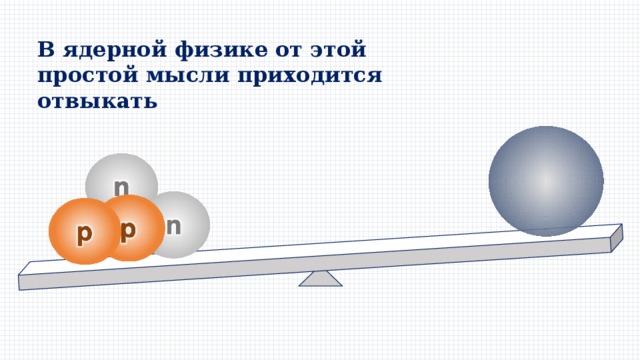 В ядерной физике от этой простой мысли приходится отвыкать 
