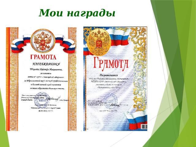  Мои награды 