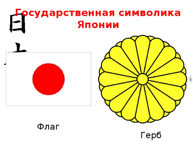 Государственная символика Японии Флаг Герб 