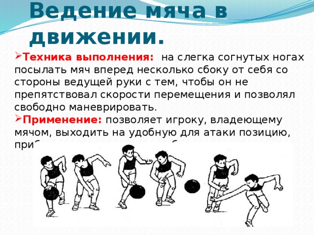 Правильное ведение. Ведение мяча в баскетболе кратко 2 класс. Доклад на тему техника ведения мяча в баскетболе. Техника выполнения ведения и передачи мяча в движении. Техника ведения мяча с изменением направления и скорости.