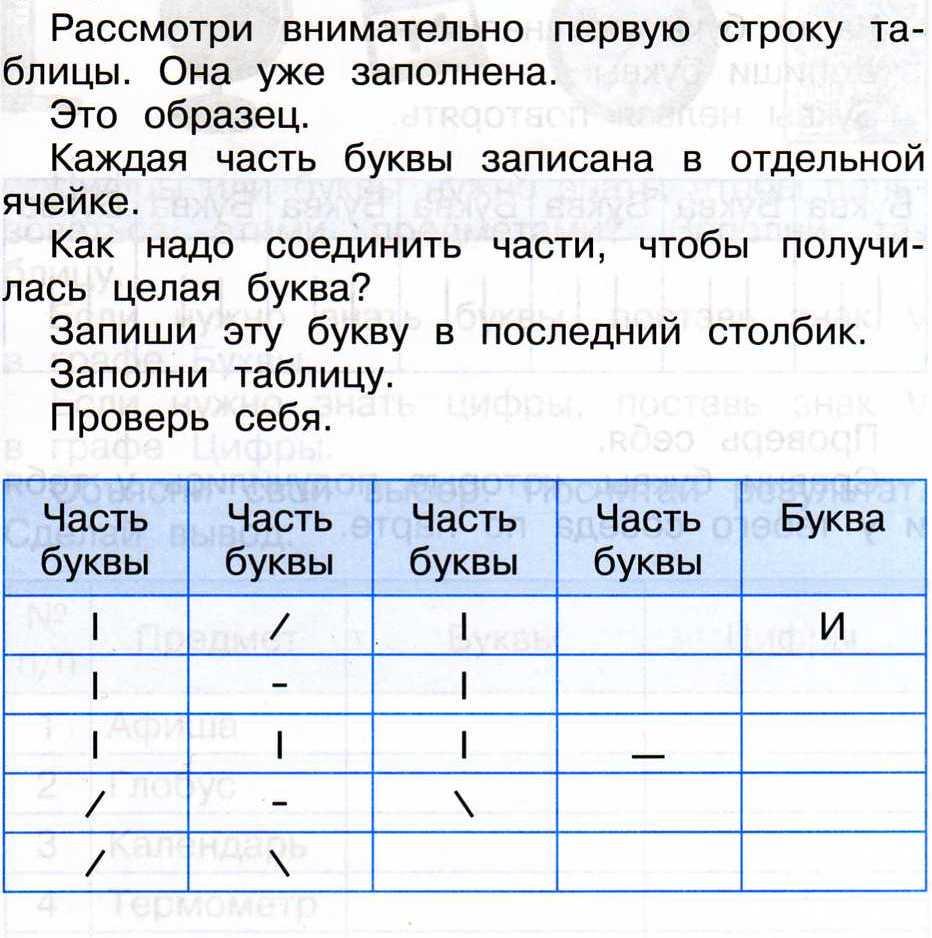 Упражнения на формирование форм букв