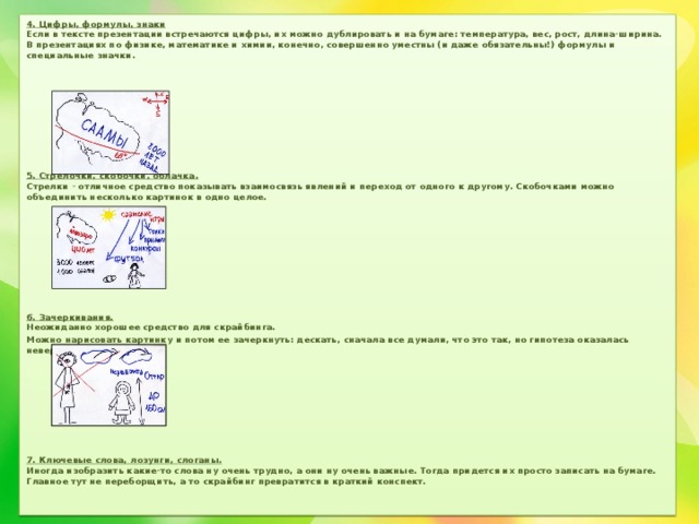 Очень полезно делать собственный конспект параграфа на бумаге или на компьютере