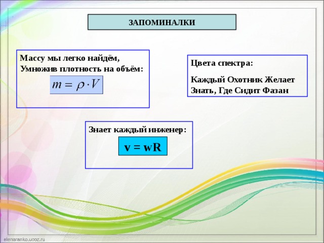 Объем цвета. Запоминалки физика. Плотность умножить на объем это. Массу мы легко найдем умножив плотность на объем. Умножив плотность на объем.