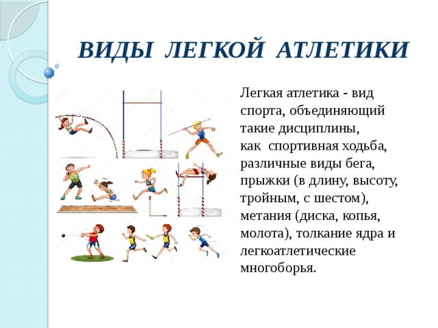 Какой из видов спорта изображенных на рисунках не относится к видам легкой атлетики