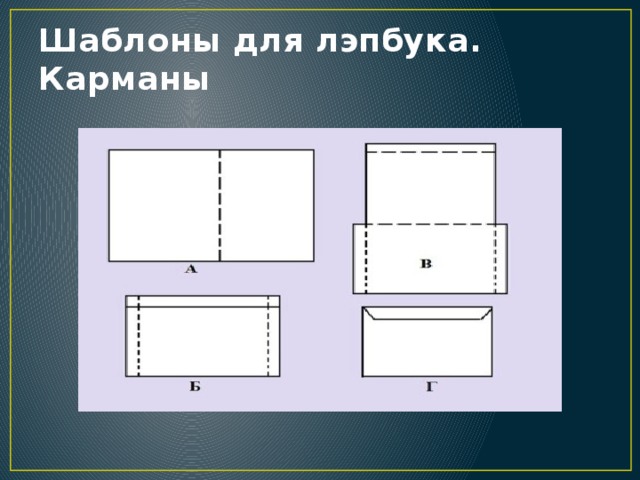 Схема кармашка из бумаги