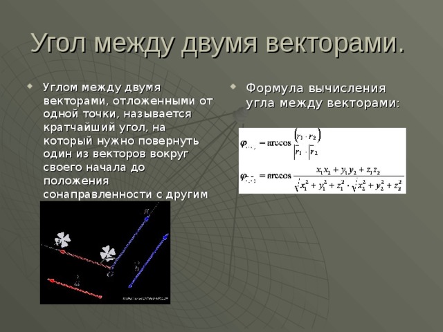 Разложение вектора по направлениям презентация