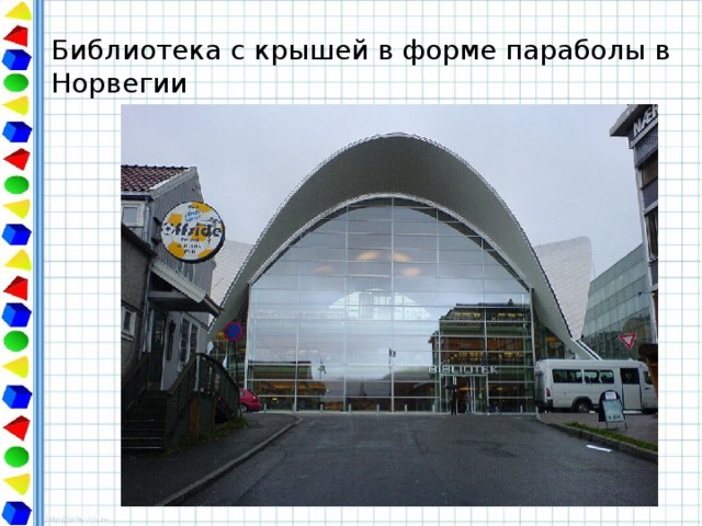 Библиотека с крышей в форме параболы в Норвегии  