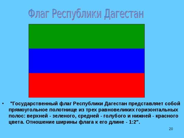 Флаг республики дагестан