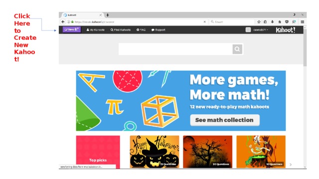 Click Here to Create New Kahoot! 