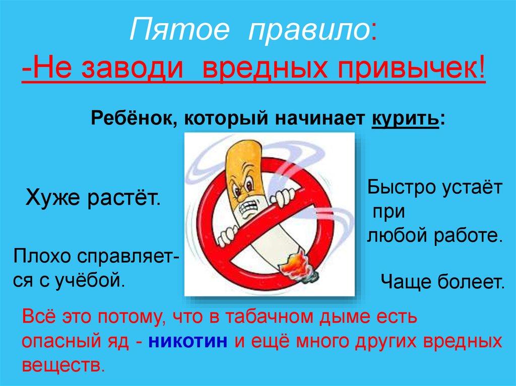 Вредные привычки тема проекта