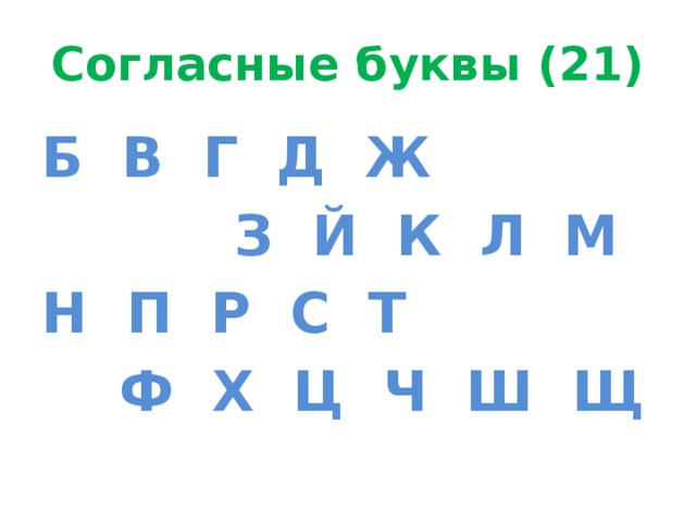 Картинка согласные звуки для детей