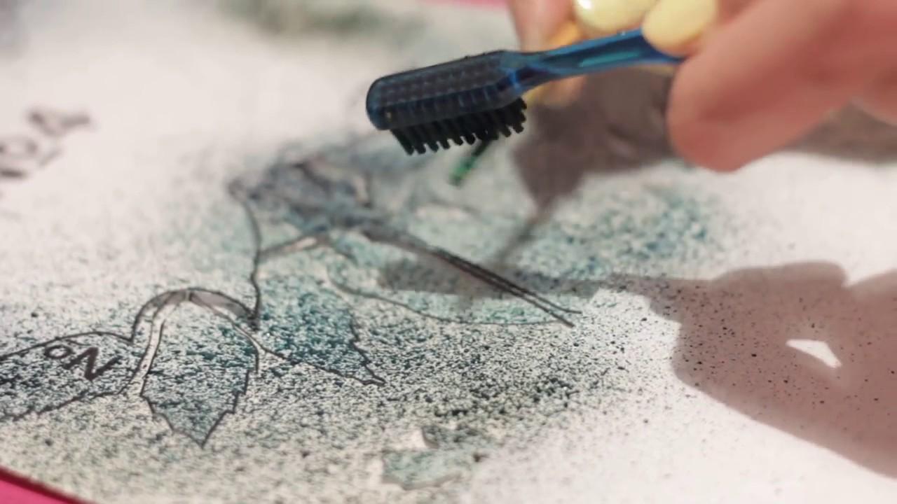 Как нарисовать гранит акварелью
