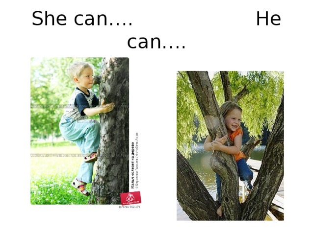She can…. He can…. 