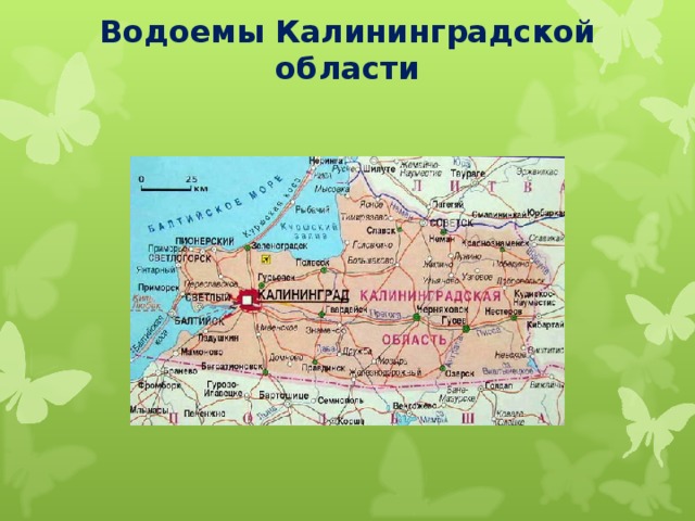 Карта водоемов калининградской области