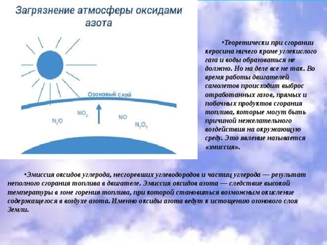 Учебный проект Влияние авиации на экологию.