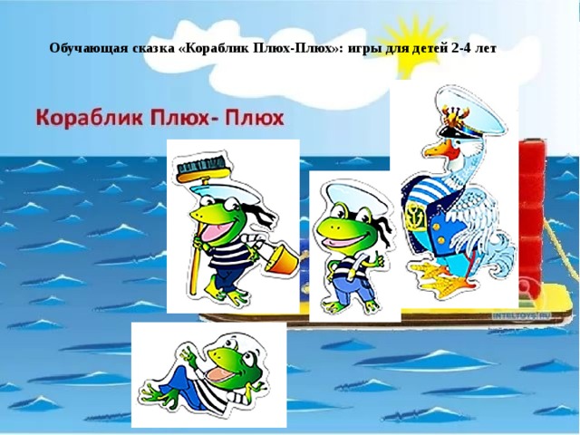 Обучающая сказка «Кораблик Плюх-Плюх»: игры для детей 2-4 лет 