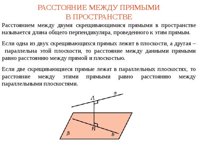 Определение расстояния между двумя параллельными прямыми